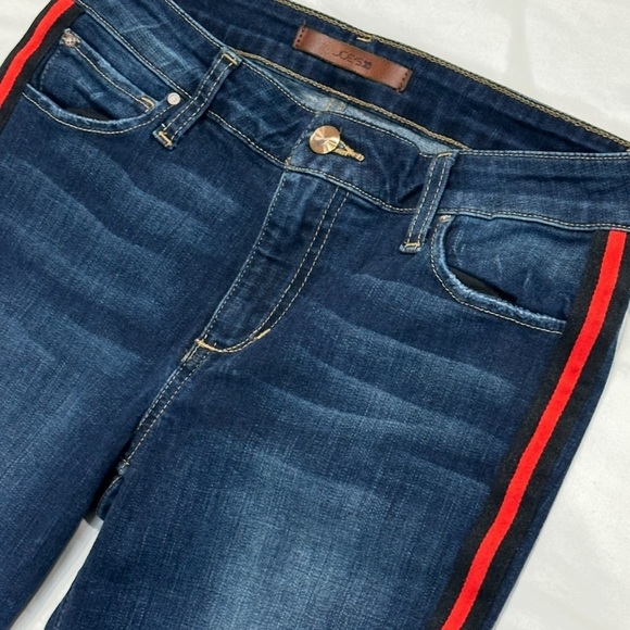 👖🔴 JOE’S JEANS Icon Flawless Ankle Skinny | Sz 27 | Mid-Rise Stripe Stretchy - Picture 2 of 6